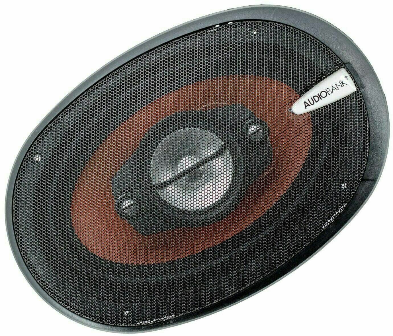 Audiotek Car Stereo CD Bluetooth Receiver + 4x Audiobank 6″x9″ Coaxial Speakers