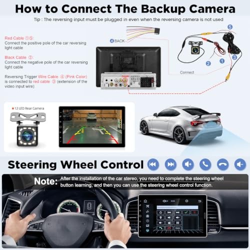 10 inch Single Din Car Stereo 10.1 Touchscreen Radio with CarPlay | Android
