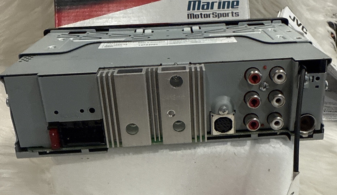 JVC KD-X38MBS Single DIN Marine MotorSport Bluetooth USB AUX LED- OPEN BOX!