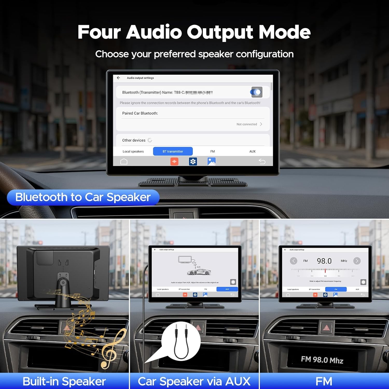 9”Carplay Screen With Net-Flix YouTube Wireless Apple CarPlay Android Auto GPS