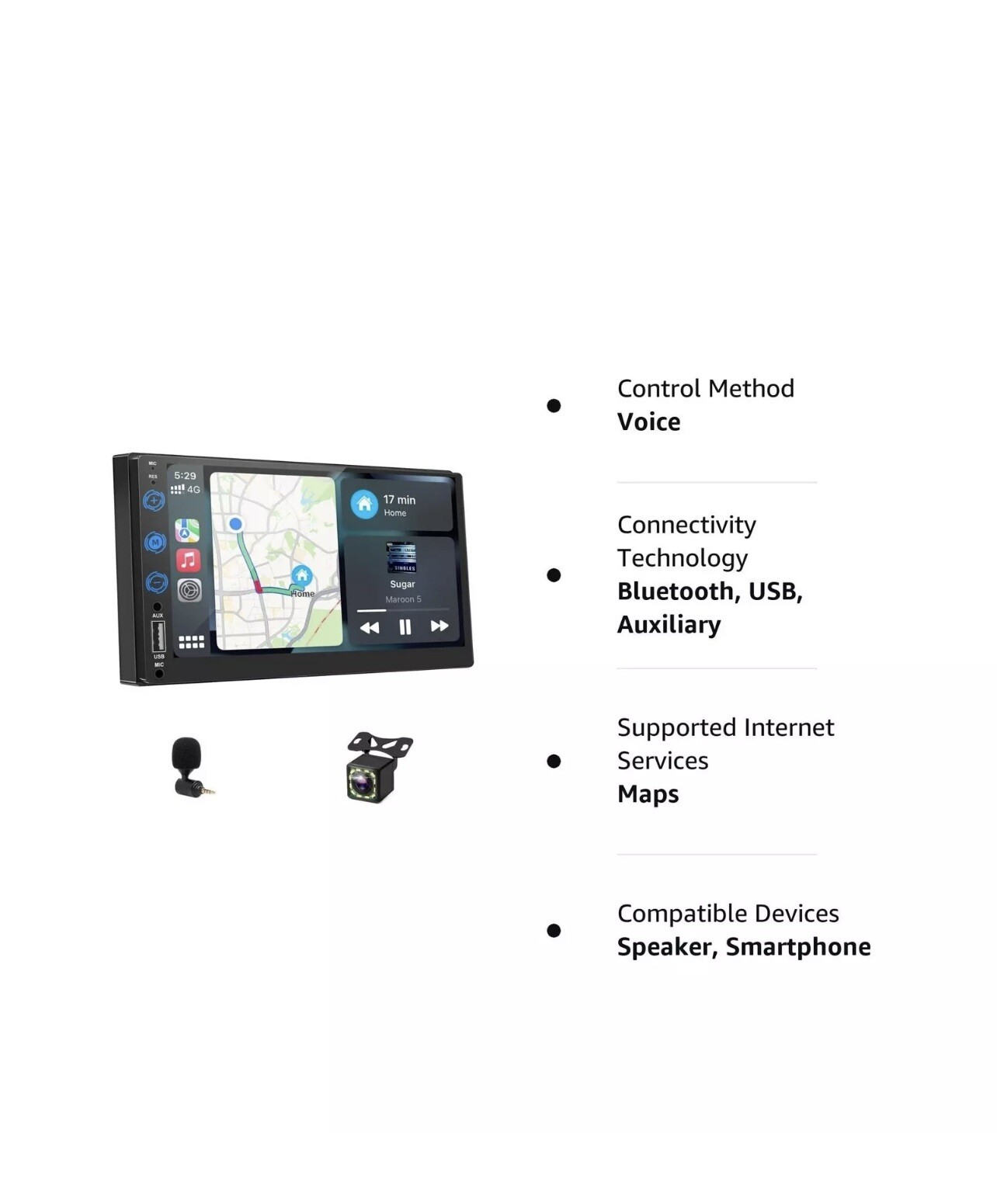 Double Din Car Stereo with Bluetooth,Compatible with Apple CarPlay & Android …