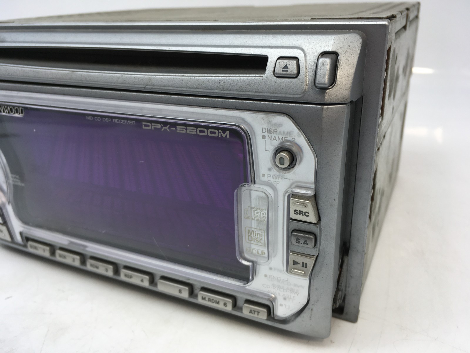 KENWOOD DPX-5200M 2DIN Car Audio CD MD AM FM Player Tested Working Vintage