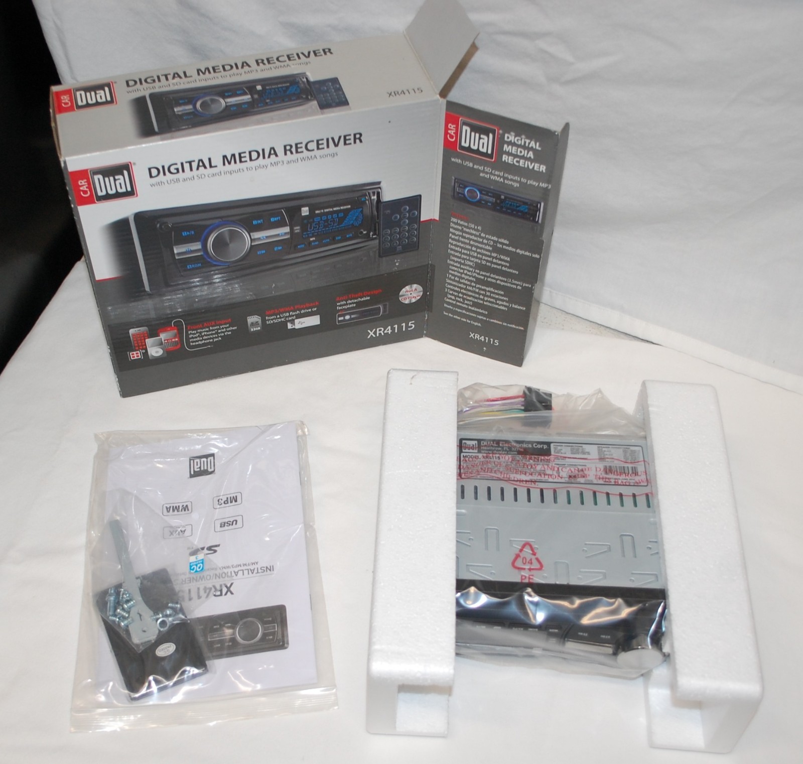 Dual Electronics XR4115 Digital Media Receiver with USP & SD inputs New in Box