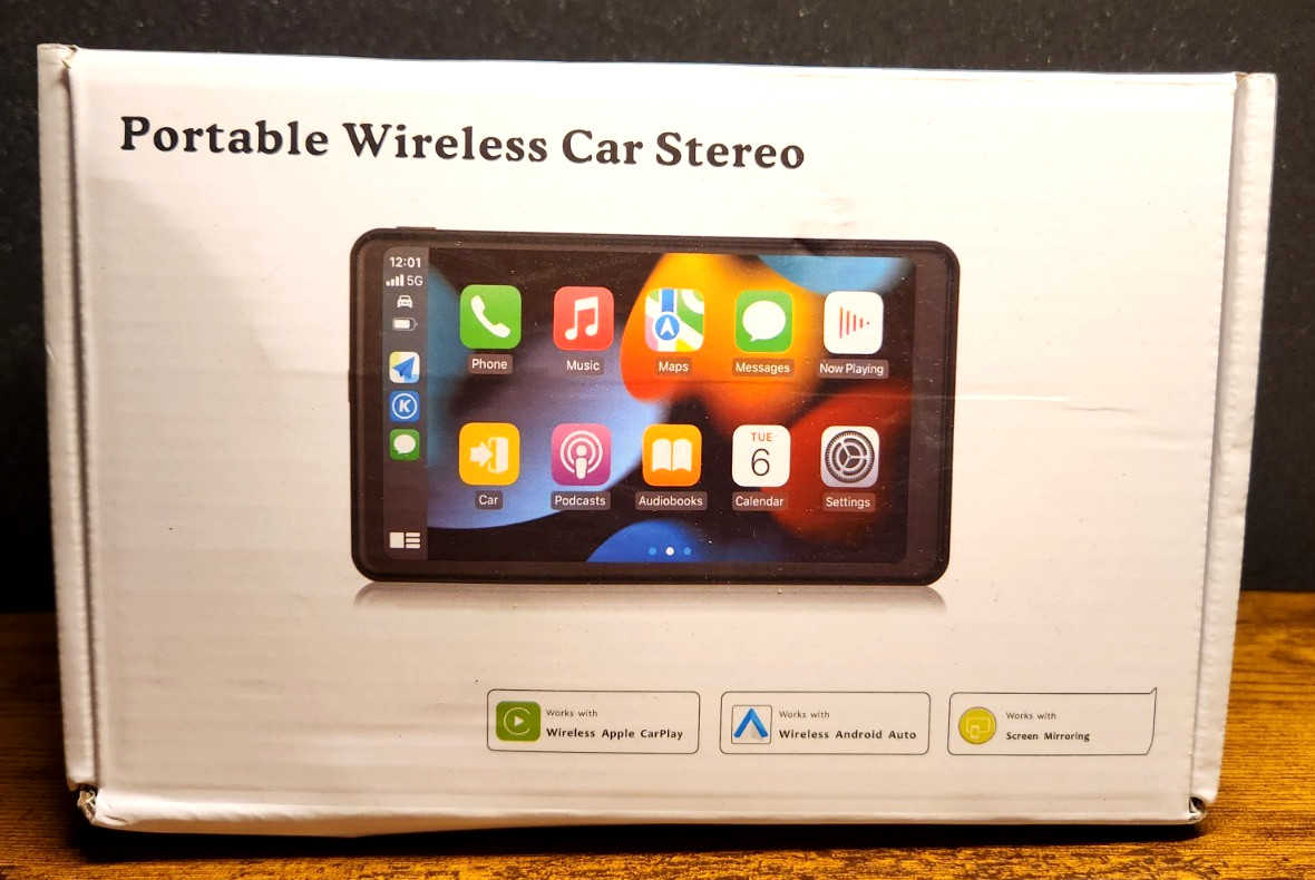 7″ Wireless Apple CarPlay Android Auto Screen w/ Backup Camera & Mounts