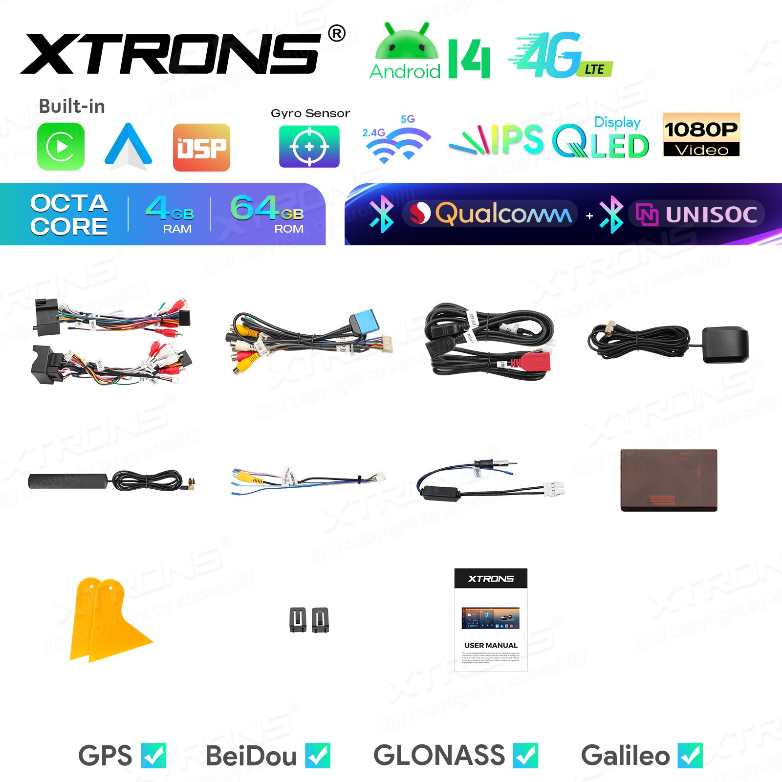 Android 14 Car GPS for Audi A4 S4 RS4 8 Core 4GB 64GB Wireless CarPlay DSP WiFi