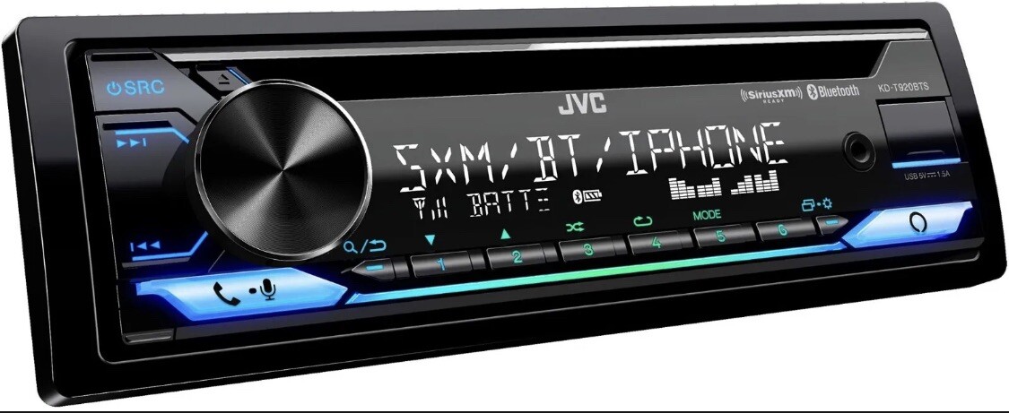 JVC KD-T920BTS CD/MP3 Player Front USB AUX Bluetooth Pandora Spotify SiriusXM