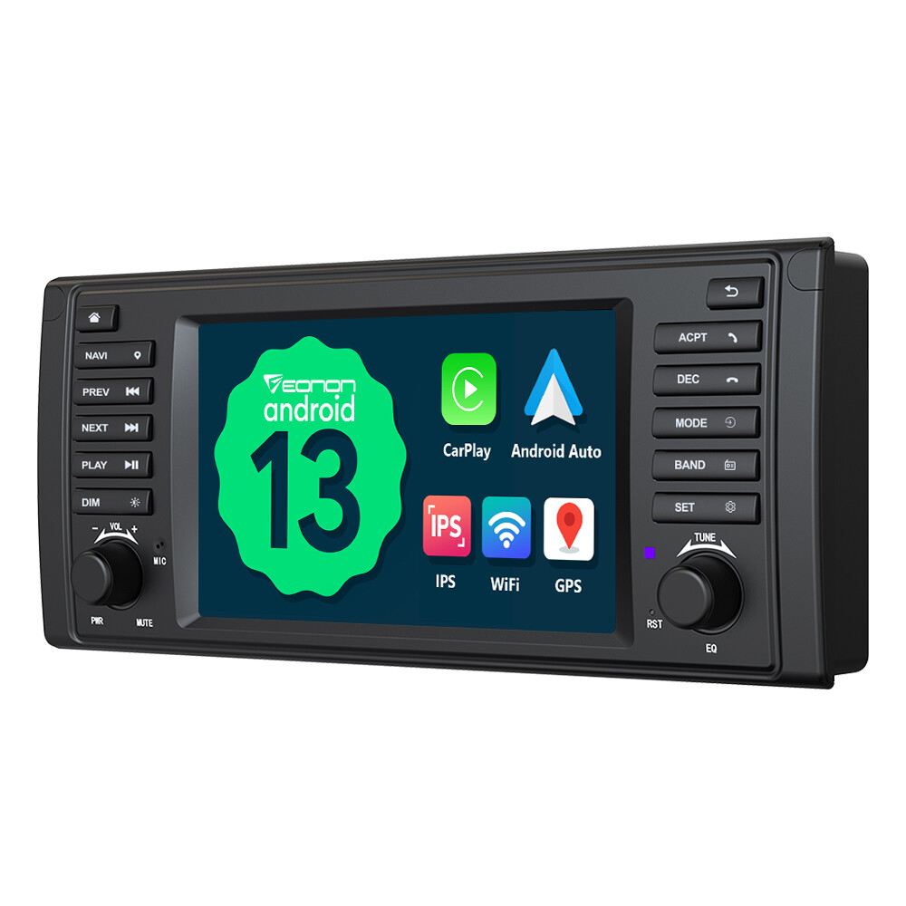 E39A13 7″ Android 13 Head Unit Car Stereo Radio GPS Navi DVR For BMW E39 M5 525