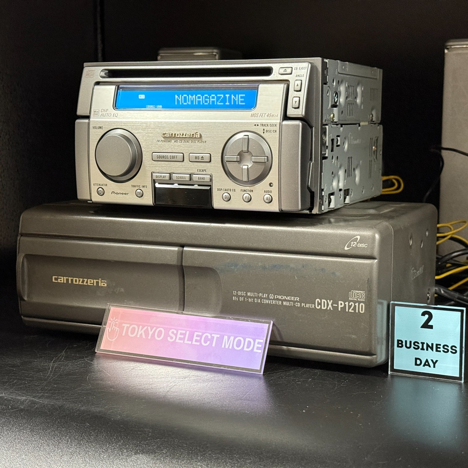 Pioneer Carrozzeria FH-P9900MD & CDX-P1210 12 Disc CD Changer 1999 Vintage Stock