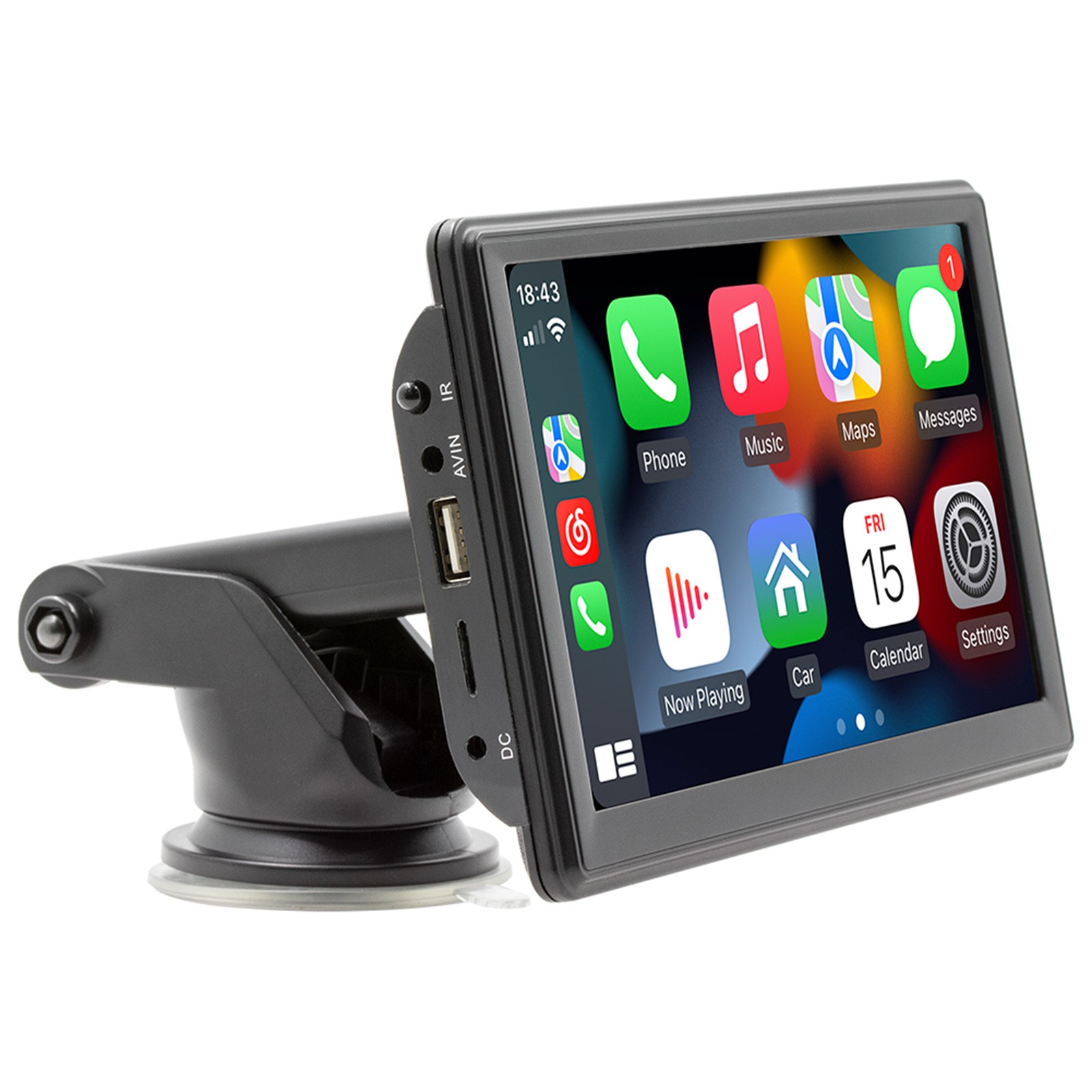 7″ Portable Wireless Carplay Car MP5 Player Multimedia Bluetooth Remote Control