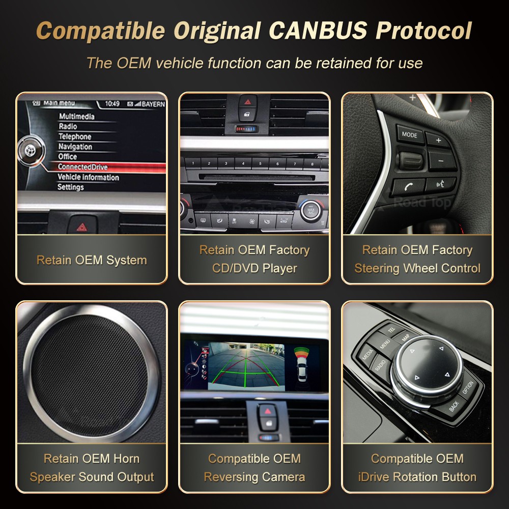 Touchscreen Carplay/Android Auto For BMW 1 2 3 4 F20 F30 F31 F32 F33 F34 F36