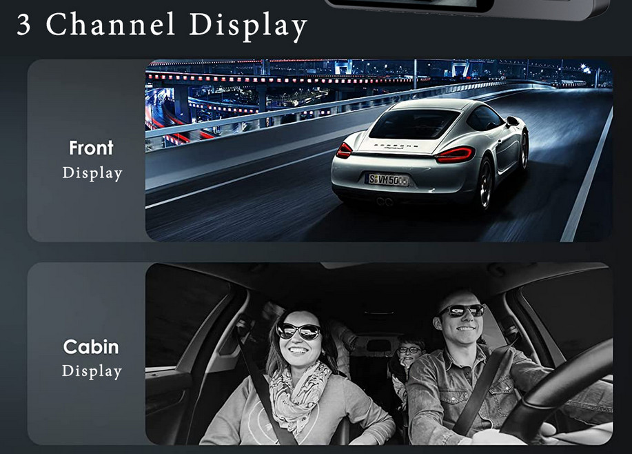 Car DVR Dual Lens Dash Cam Recorder WiFi G-Sensor Front Rear Camera Camcorder