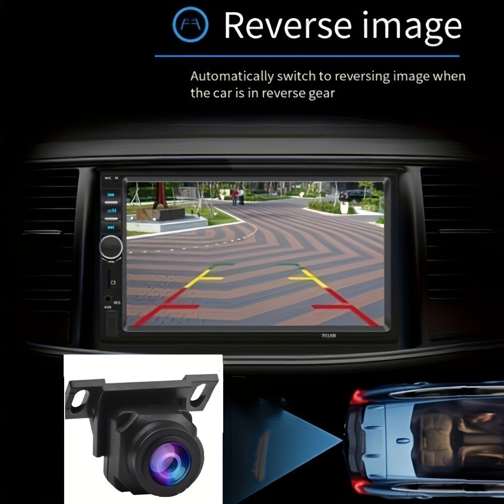 7″ touchscreen 2DIN car audio reverse camera USB AUX input mirror link