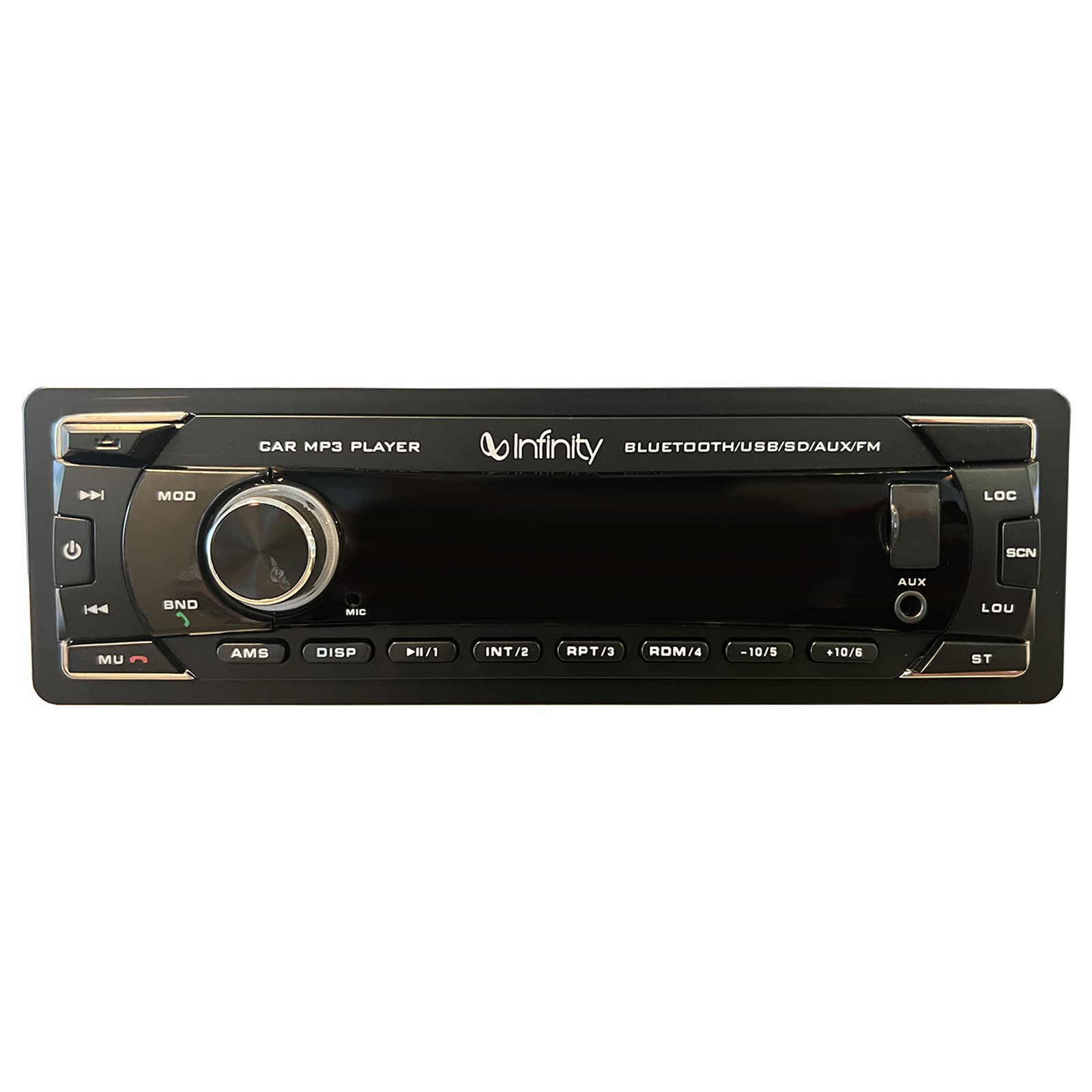 Infinity Alpha 100 Single DIN Bluetooth MP3 Player USB/AUX SD Radio Car Receiver