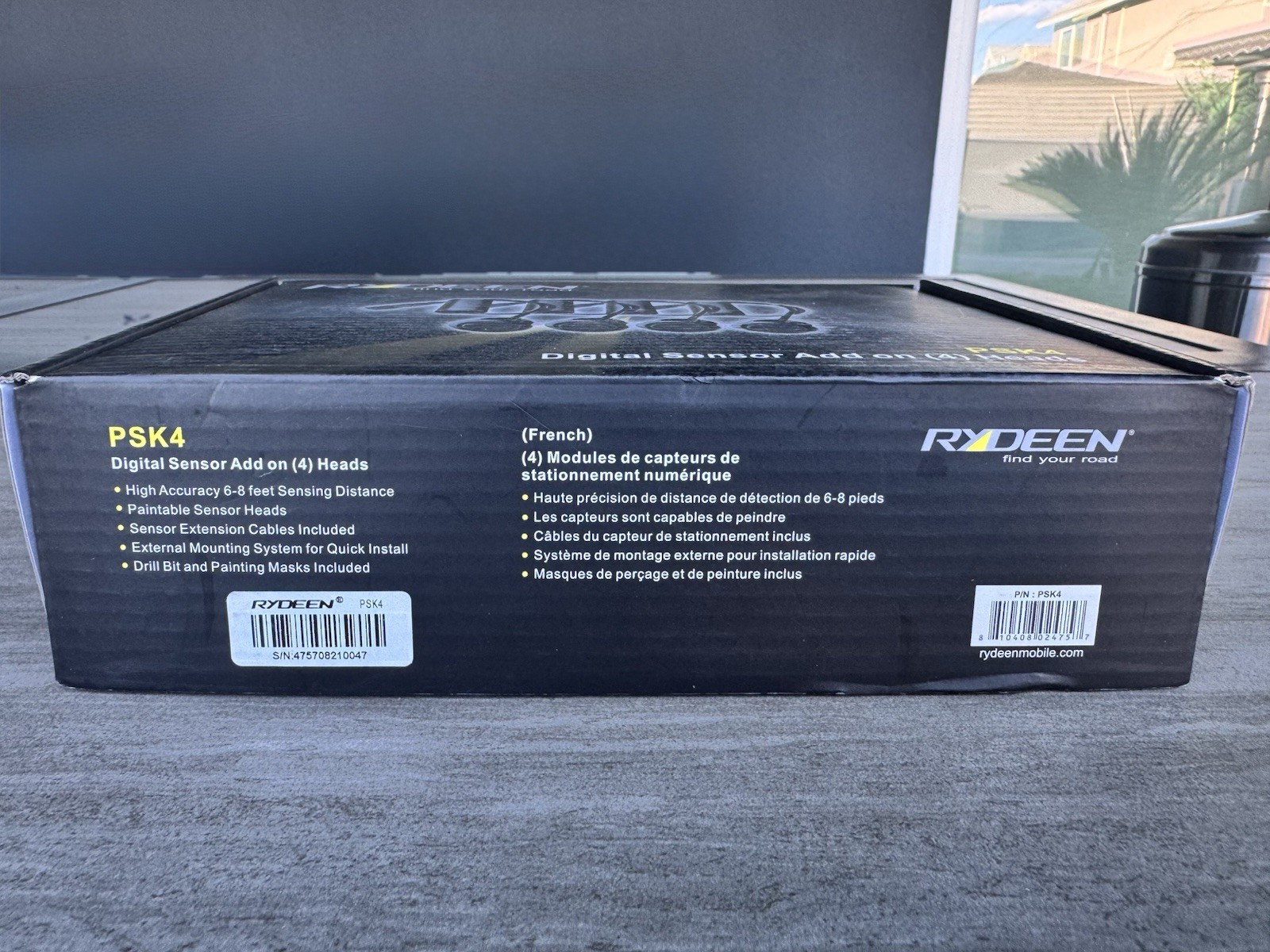 RYDEEN PSR4000 Digital Ultrasonic Parking Sensor for Rear/Front & PSK4