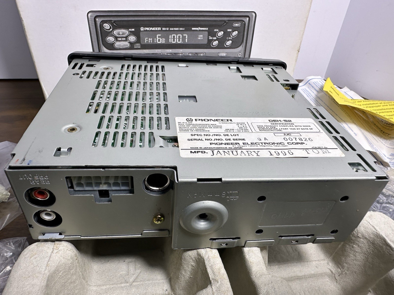 Pioneer DEH-52 AM/FM CD Receiver 1996 CDX-FM128 Remotes Complete Kit
