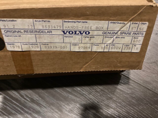 GENUINE VOLVO S80 S60 V70 2000-2009 HANDS FREE PHONE MODULE UNIT 8633479