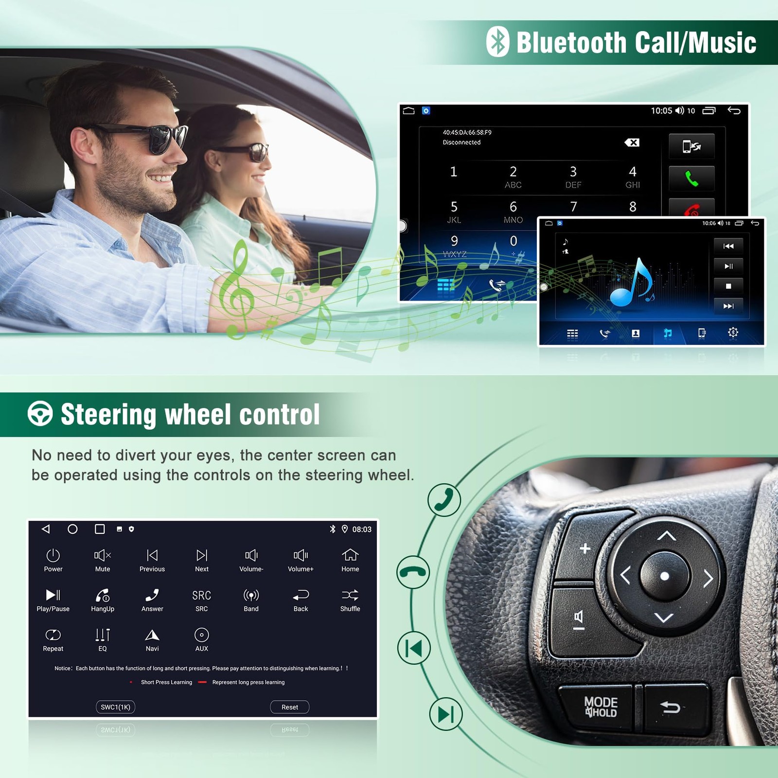 10″ Wireless CarPlay & Android Auto Stereo for 2008–2013 Honda Accord