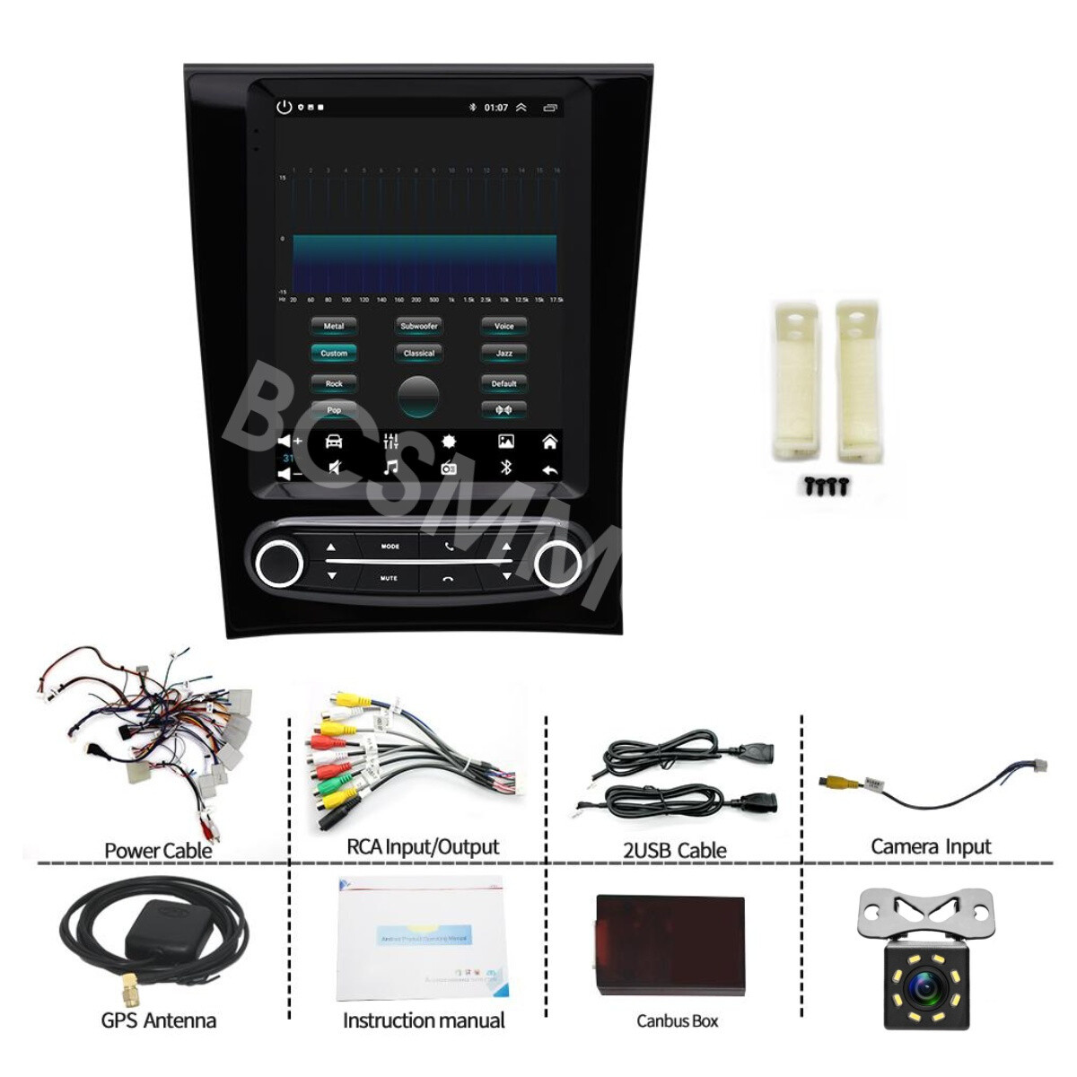 Car Multimedia Player WIFI For Carplay 4+32G W/Cam Fit For Lexus GS300 1998-2005