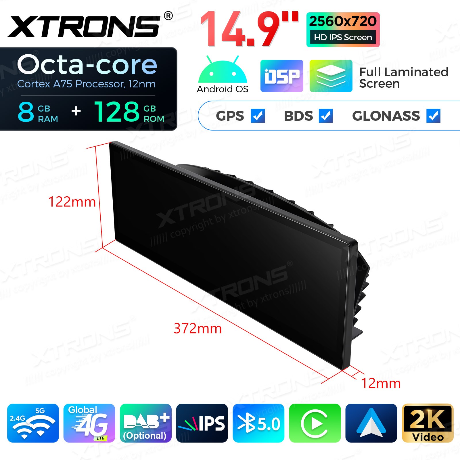 Android 14 System Upgrade 14.9″ for BMW E60 E61 5 Series CCC Radio Stereo 8+128G