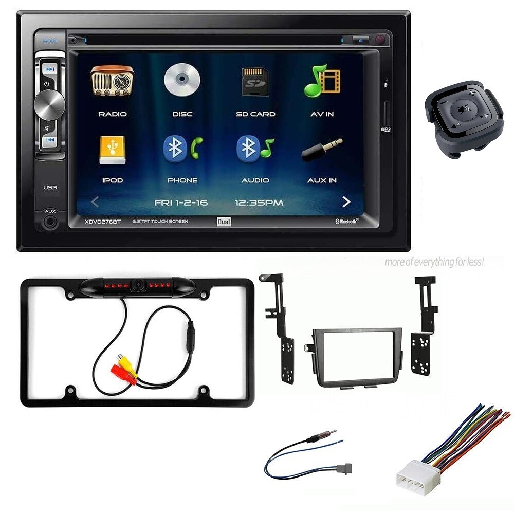 XDVD276BT Bluetooth Car Stereo, Camera + Install Kit for 2001-2006 Acura MDX