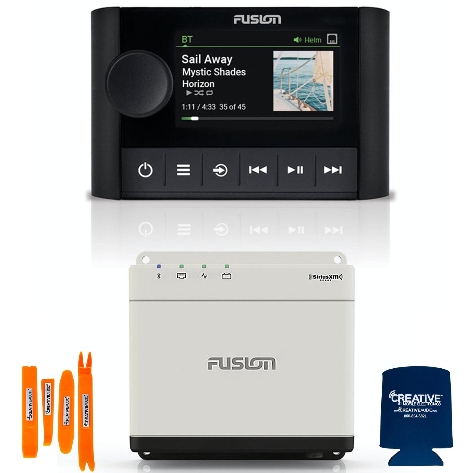 Fusion MS-WB670 Apollo Marine Hideaway System & MS-ERX400 Ethernet Wired Remote