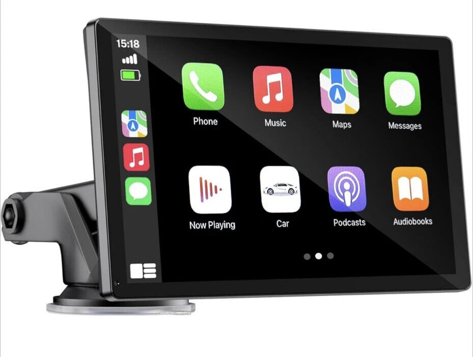 HAUXIY Wireless 9″ Apple Carplay Touchscreen 4K Dash Cam 1080p Backup Cam, GPS