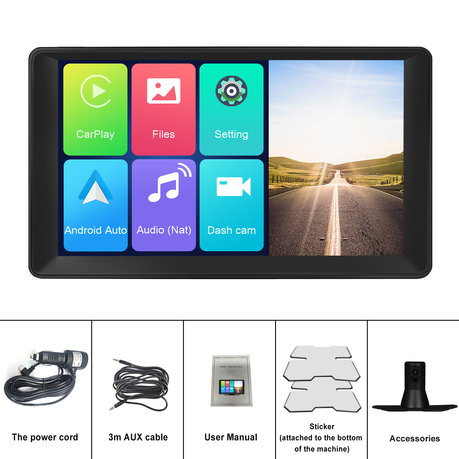 Car DVR Dash Cam Auto Monitor Portable Car Radio Bluetooth Player Night Vision