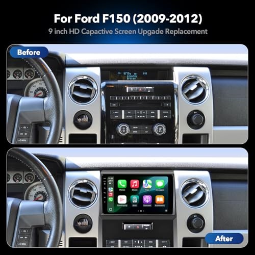 8 Core 4+64GB Car Radio Stereo Upgrade for Ford F150 2009 2010 2011 2012, Plug