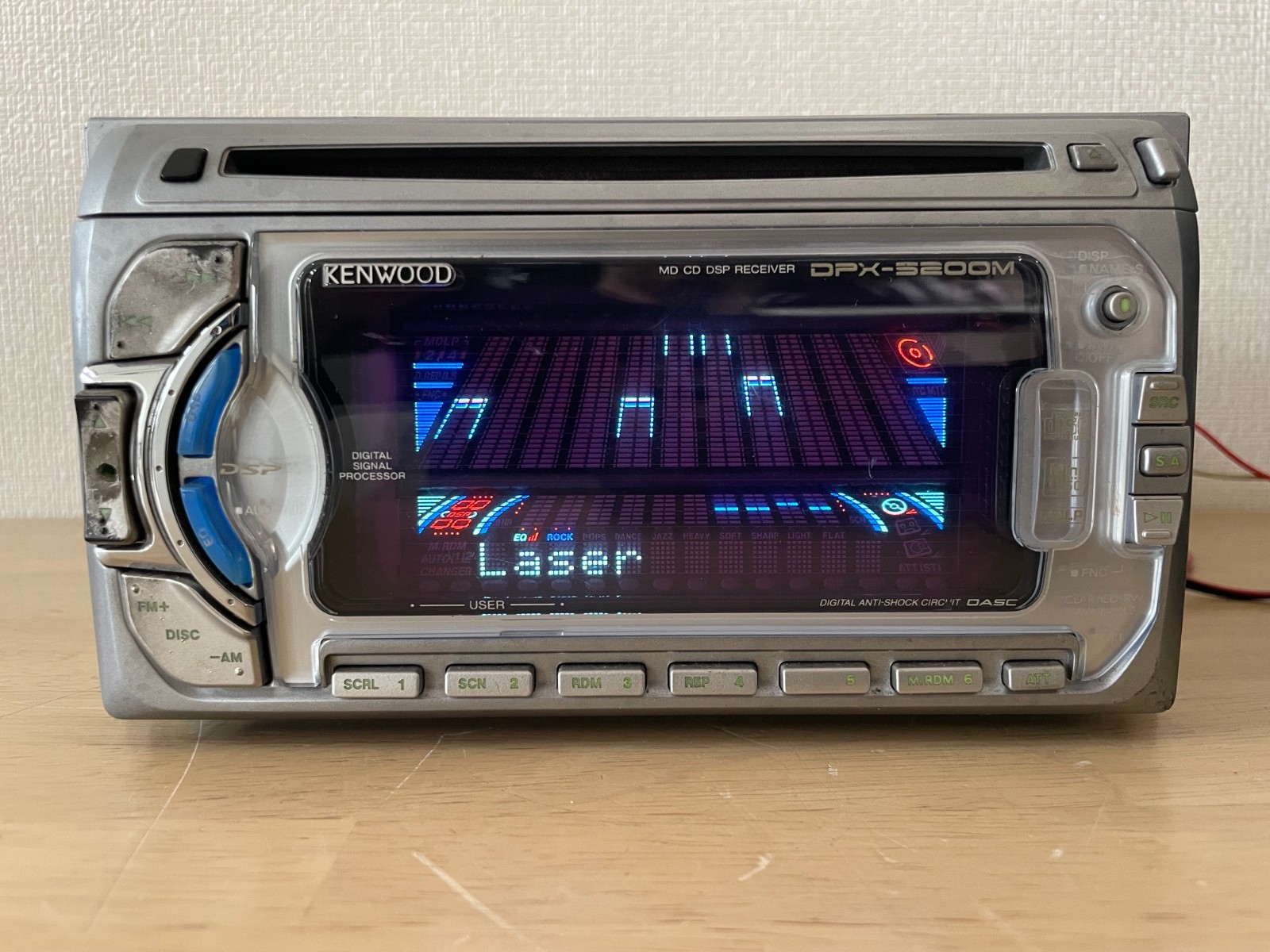 KENWOOD DPX-5200M 2DIN Car Audio CD MD MDLP Player Operation Confirmed Very Good