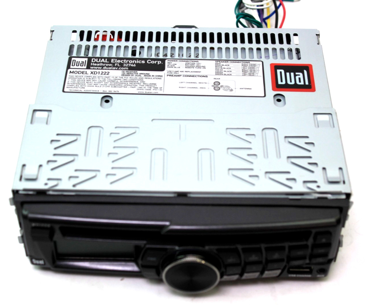 Dual Electronics XD1222 USB In Dash Receiver Car Stereo