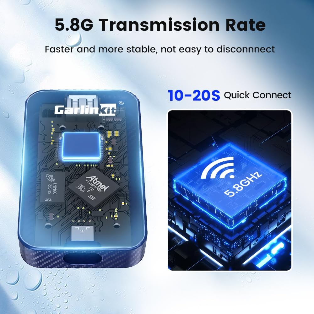4.0 CP2A Adapter for Wired CarPlay Car, 2 in 1 Convert Wired CarPlay to Wirel…