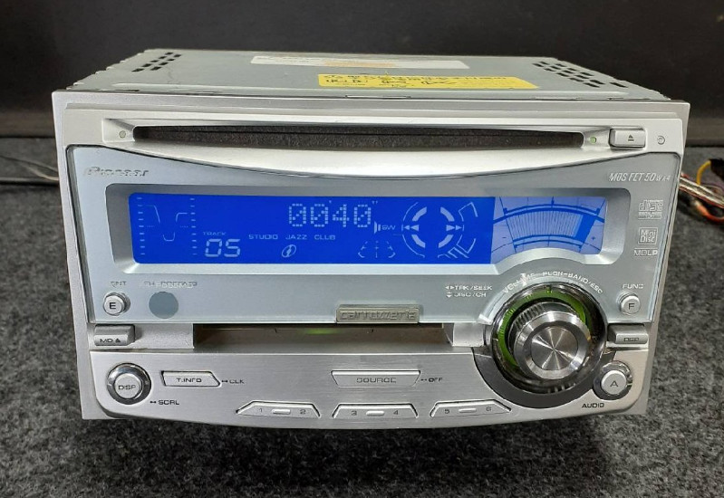 Pioneer Carrozzeria FH-P055MD 2DIN Car Audio CD MD Player Tested Working