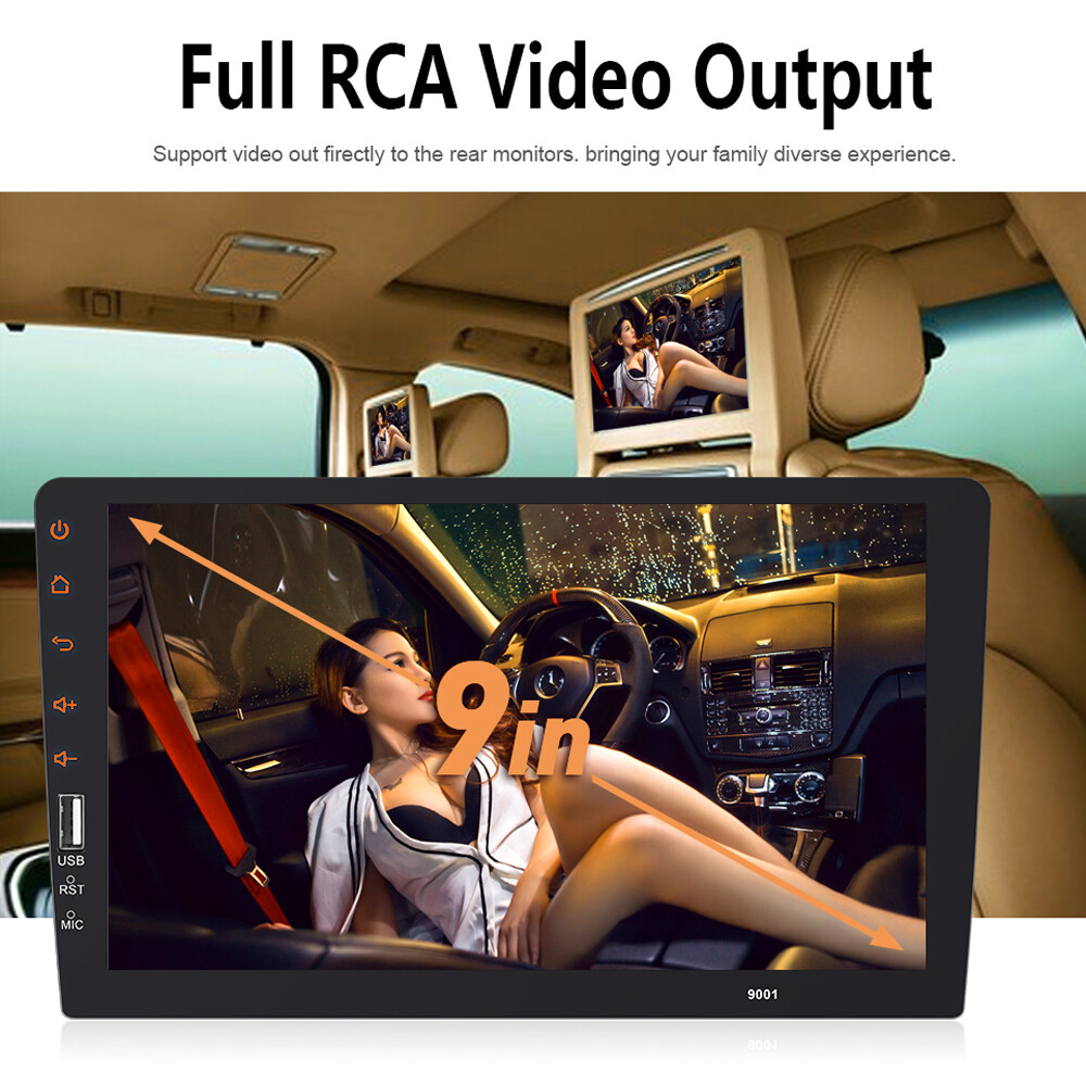 9″ Single Din Car Stereo MP5 Carplay Radio Touch Screen Bluetooth Player+Camera
