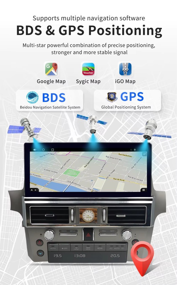 For Lexus GX460 GX400 2010-2022 Android Car Stereo Radio GPS Navi Carplay 12.3″