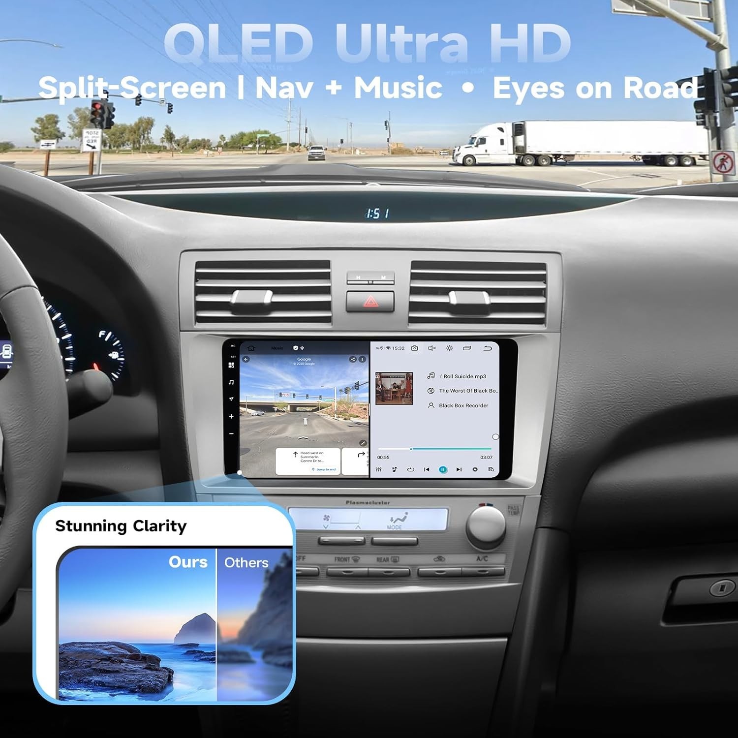 Dasaita Android 13 Car Stereo for Toyota Camry 2007-2011 DTS Support OEM Camera