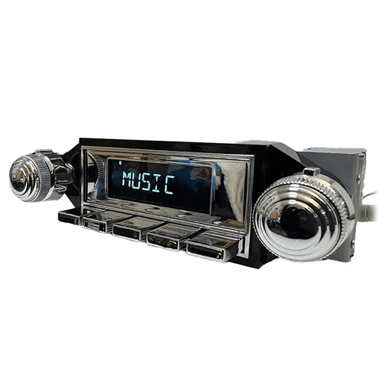 Retro Single Din Bluetooth Car Stereo Vintage Classic Radio USB AUX FM
