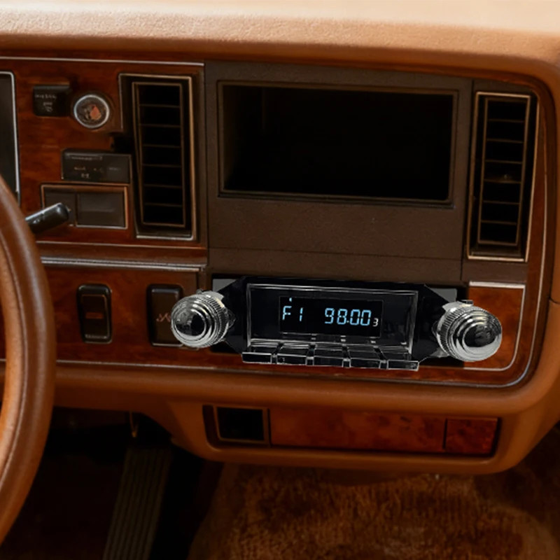 Retro Single Din Bluetooth Car Stereo Vintage Classic Radio USB AUX FM