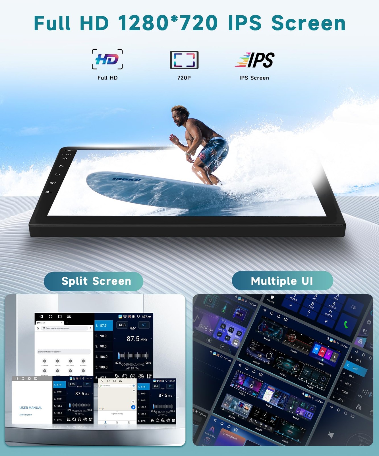 64GB Car Stereo Radio Player CarPlay For Ford Escape 2007-2012 1280*800 Auto GPS