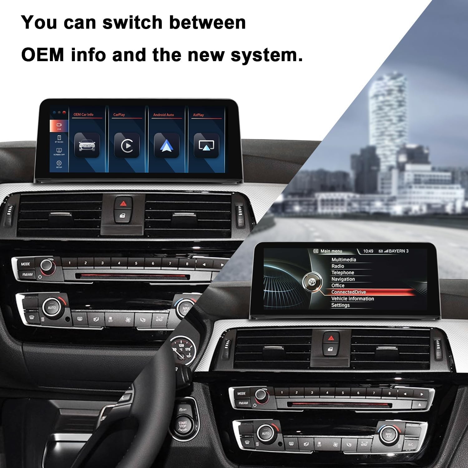 CarPlay Linux Touch Screen For BMW 3 4 Serie F30 F31 F32 F33 F34 F36 2013-2017