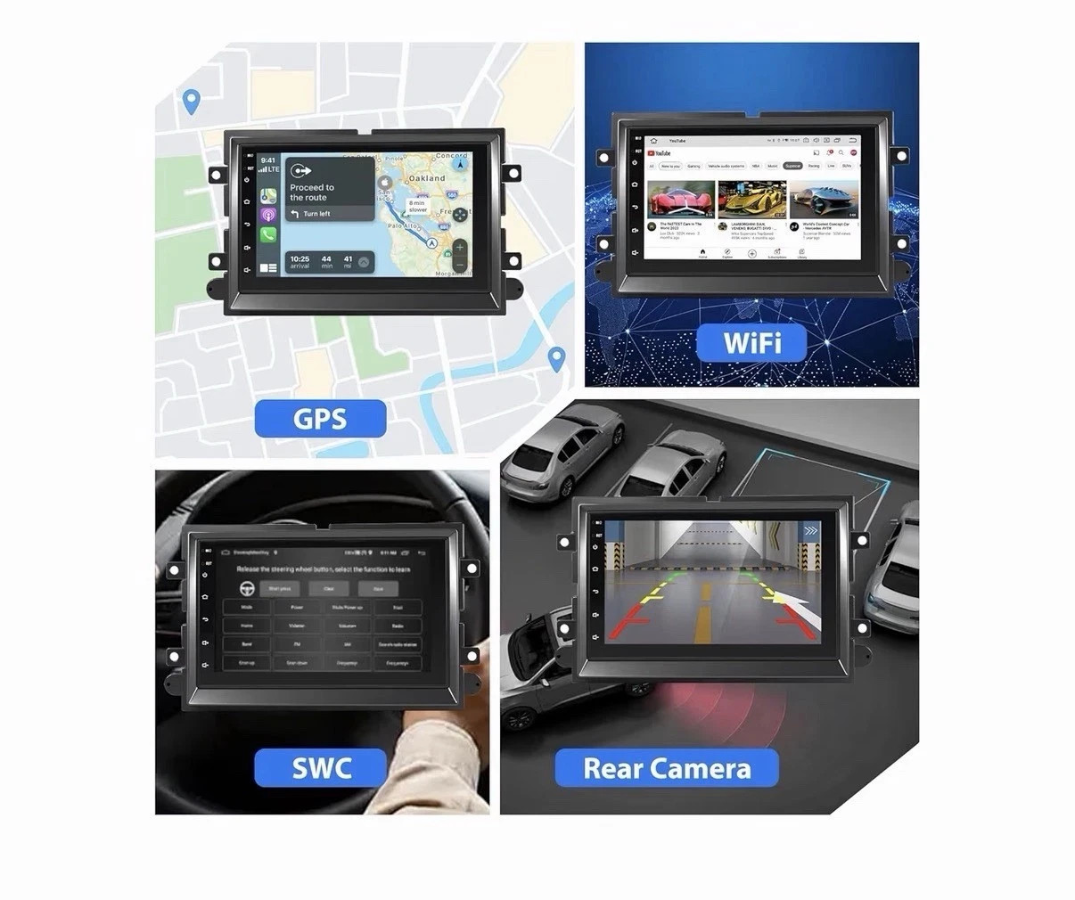 Hasenda 64G Upgrade Car Radio Stereo Ford F250/F350/F450/F550 Carplay 2013-2016