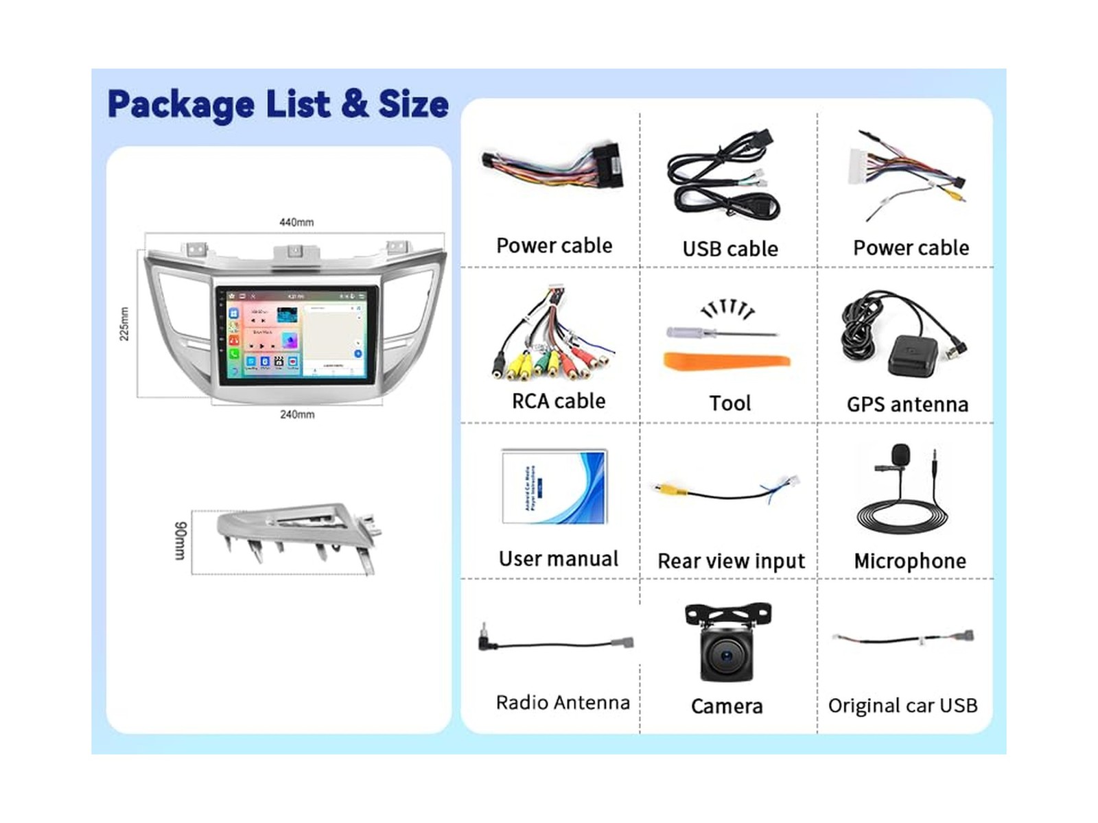 8 Core 6+128G for Hyundai Tucson 2015-2018 Android Car Stereo Radio with Wire…