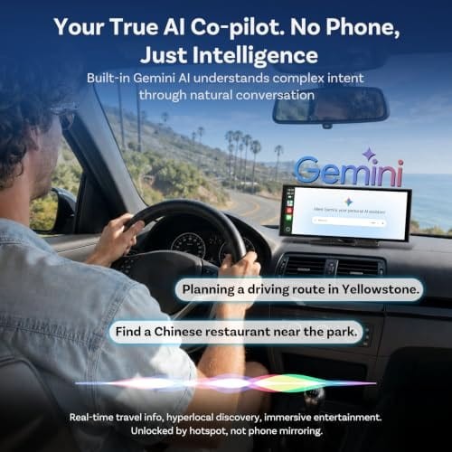OTTOCAST 11.4″ Wireless CarPlay Android Auto Screen Backup Camera