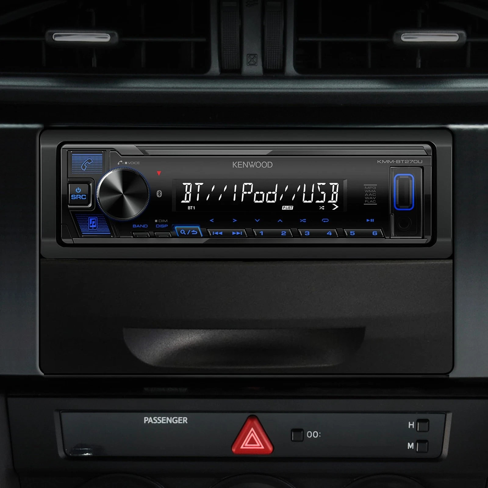 KENWOOD KMM-BT270U Bluetooth Digital Media Car Stereo Receiver with USB Port NEW