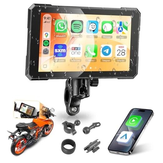 Motorcycle CarPlay Screen – Wireless Carplay Android Auto for Motorbike – 5 Inch
