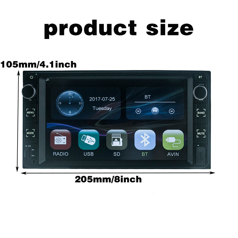 7″2Din Touch Screen Car MP5 Player Radio USB/FM/AUX FOR TOYOTA COROLLA 2004-2014