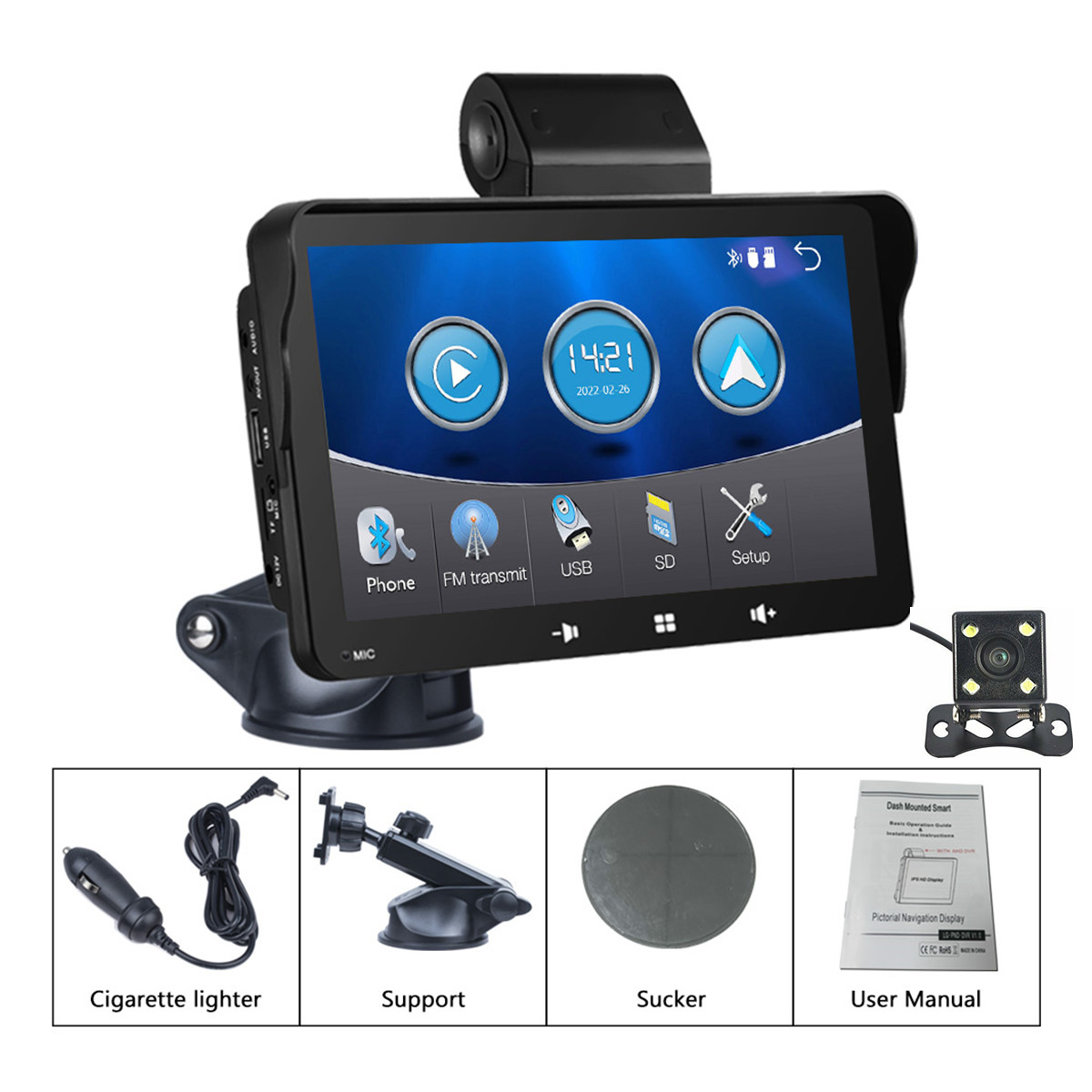 7in MP5 Player For Apple CarPlay Android Auto Touch Screen Car Stereo Radio BT