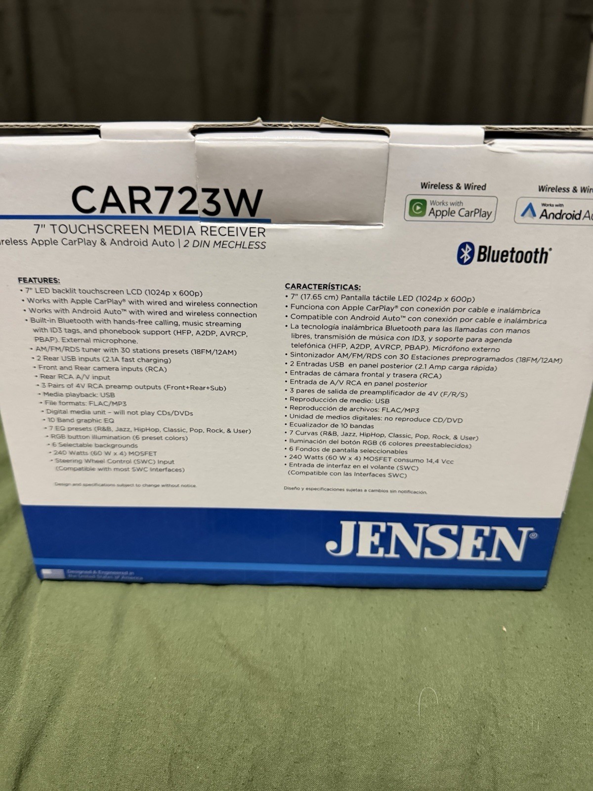 Jensen CAR723W 7″ Multimedia w/ Wireless Android Auto & Apple Carplay