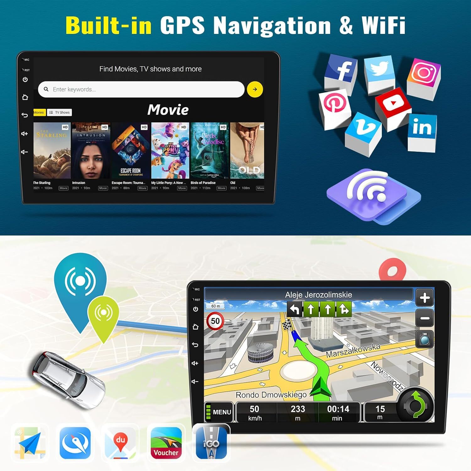 Android 13 For 2014-2018 Chevrolet Silverado GMC Sierra Car Radio Stereo 4+64G