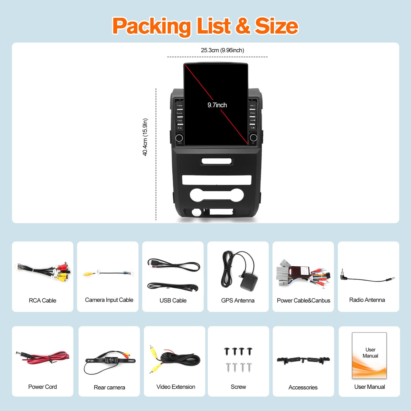 4G+64G Android 13 Car Radio for Ford F150 2009 2010 2011 2012 2013 2014, 9.7″…