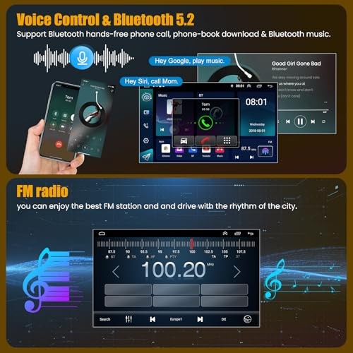 (8Core + 64GB) 10.2 Inch QLED Touch Screen Car Radio for Toyota Camry 4GB+64GB